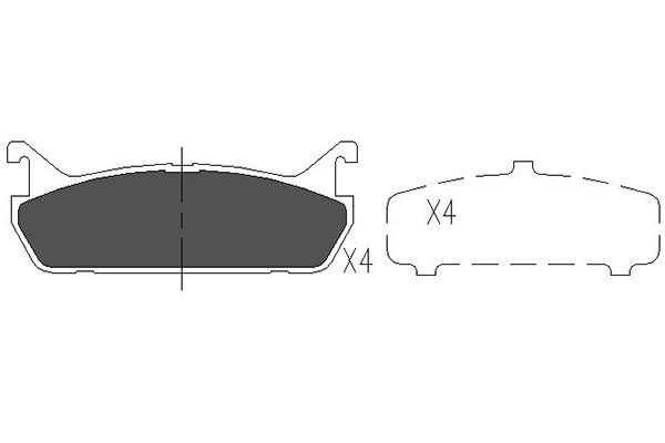 KAVO PARTS Комплект тормозных колодок, дисковый тормоз KBP-4507